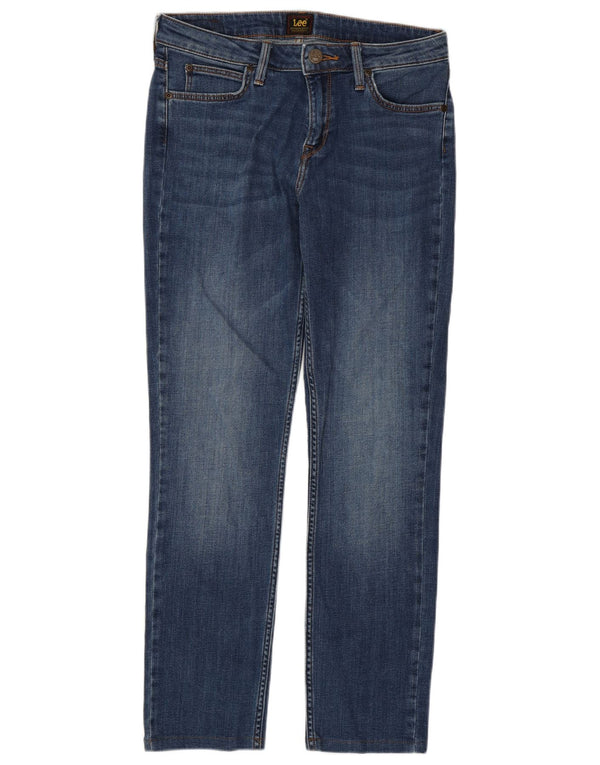 Lee Damen Elly Straight Jeans W27 L28 Blaue Baumwolle