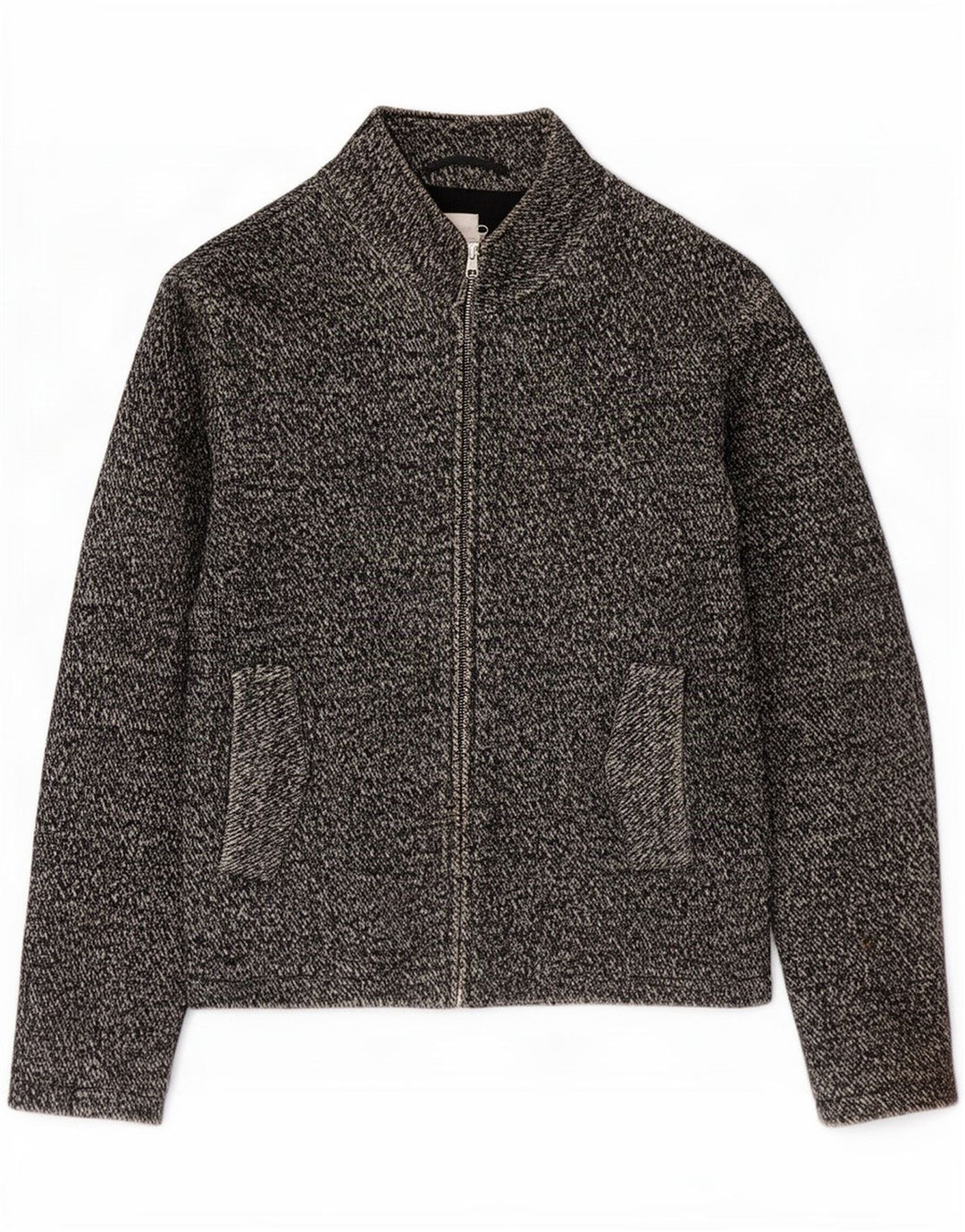 Reiss Herren Bomberjacke UK 38 mittelgrau melierte Baumwolle