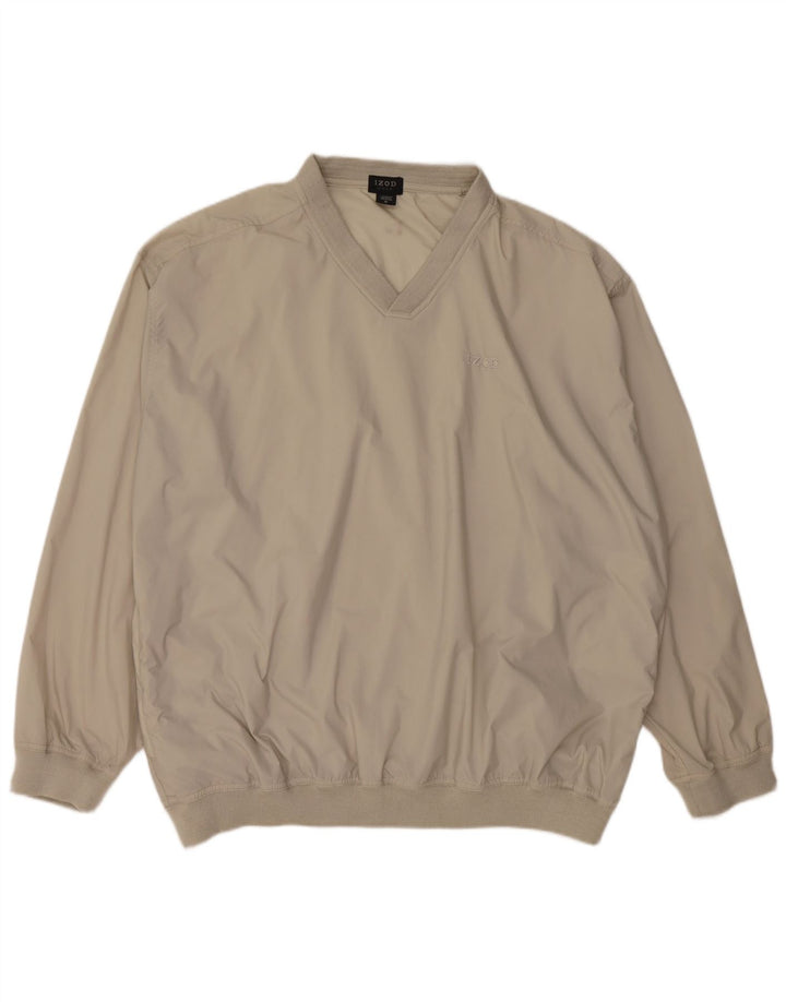 Izod Herren-Pullover-Trainingsanzugoberteil mit lockerer Passform, XL, graues Nylon