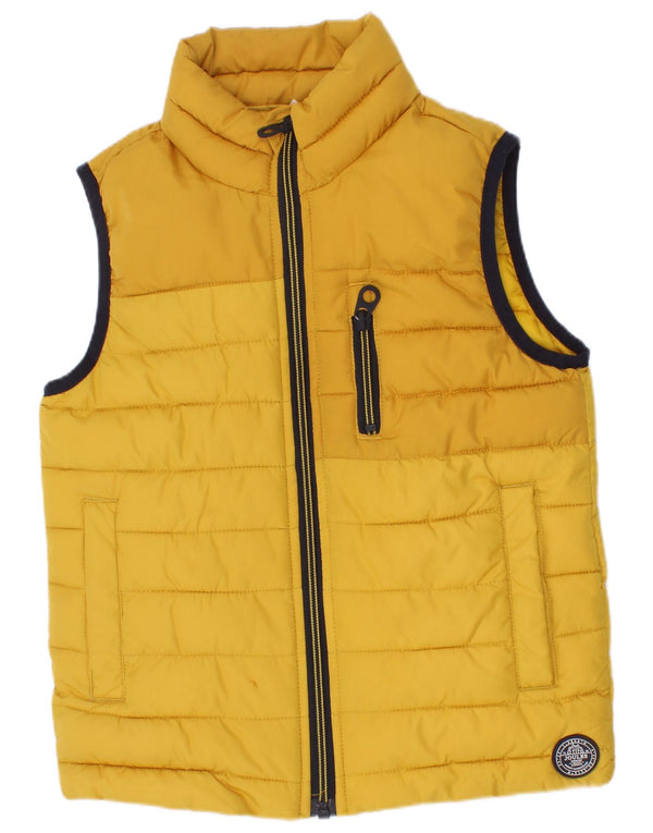 Joules Wattierte Weste für Mädchen, 4–5 Jahre, gelbes Polyester