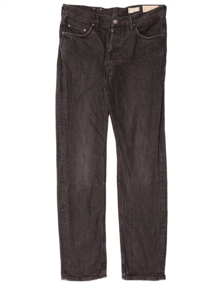 ALL SAINTS Herren Iggy Slim Jeans W32 L32 Graue Baumwolle
