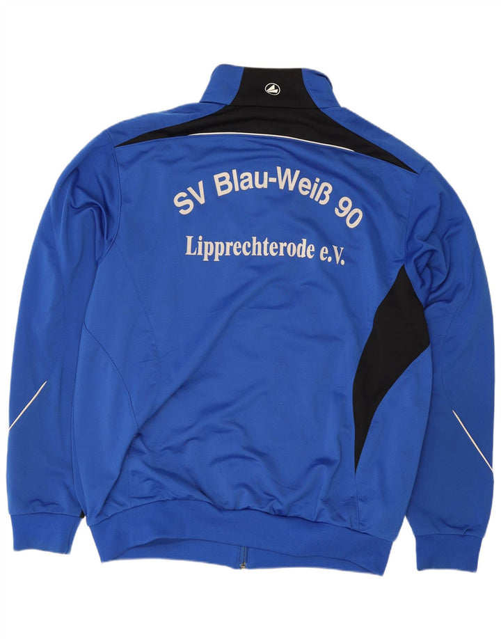 Jako Herren-Trainingsanzugoberteil mit Grafik, Mittelblaues Farbblock-Polyester