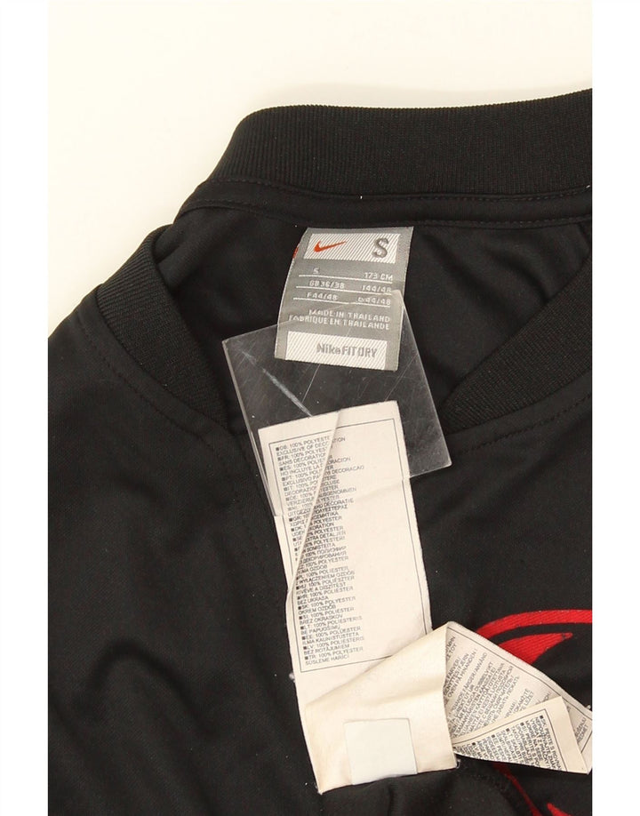 Nike Herren Weste Top UK 36/38 Small Schwarz gestreift Polyester