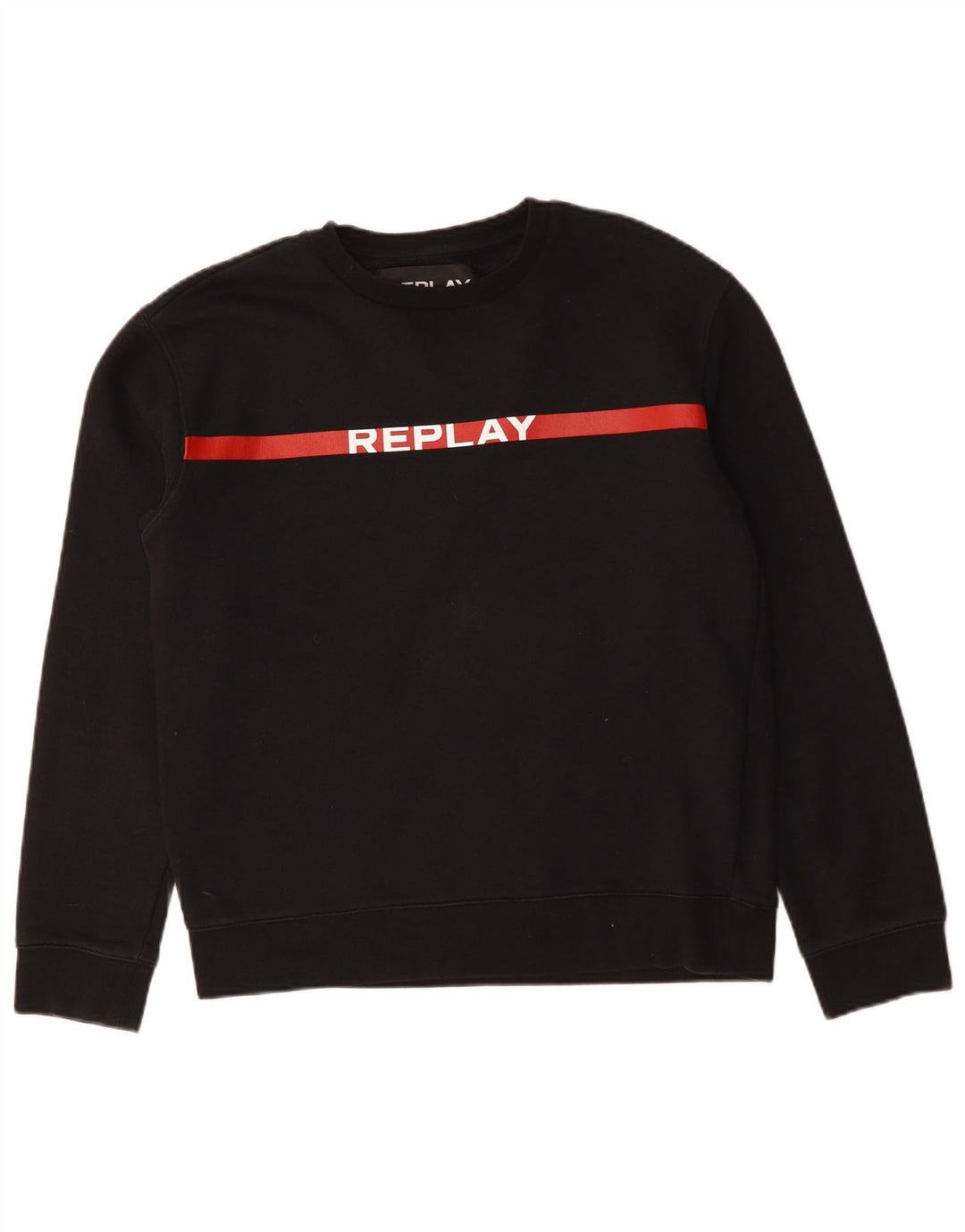 Replay Herren-Sweatshirt mit Grafik, mittelschwarze Baumwolle