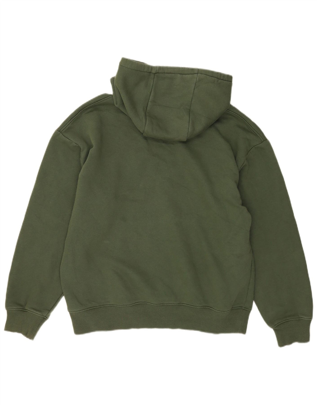 Zara Herren Kapuzenpullover, groß, grüne Baumwolle