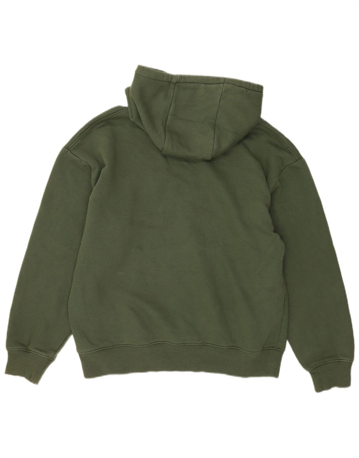 Zara Herren Kapuzenpullover, groß, grüne Baumwolle