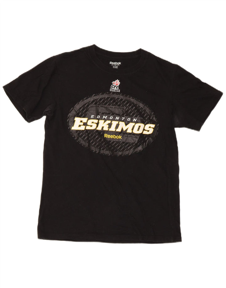 Reebok Herren Regular Graphic T-Shirt Top Small Schwarz Baumwolle