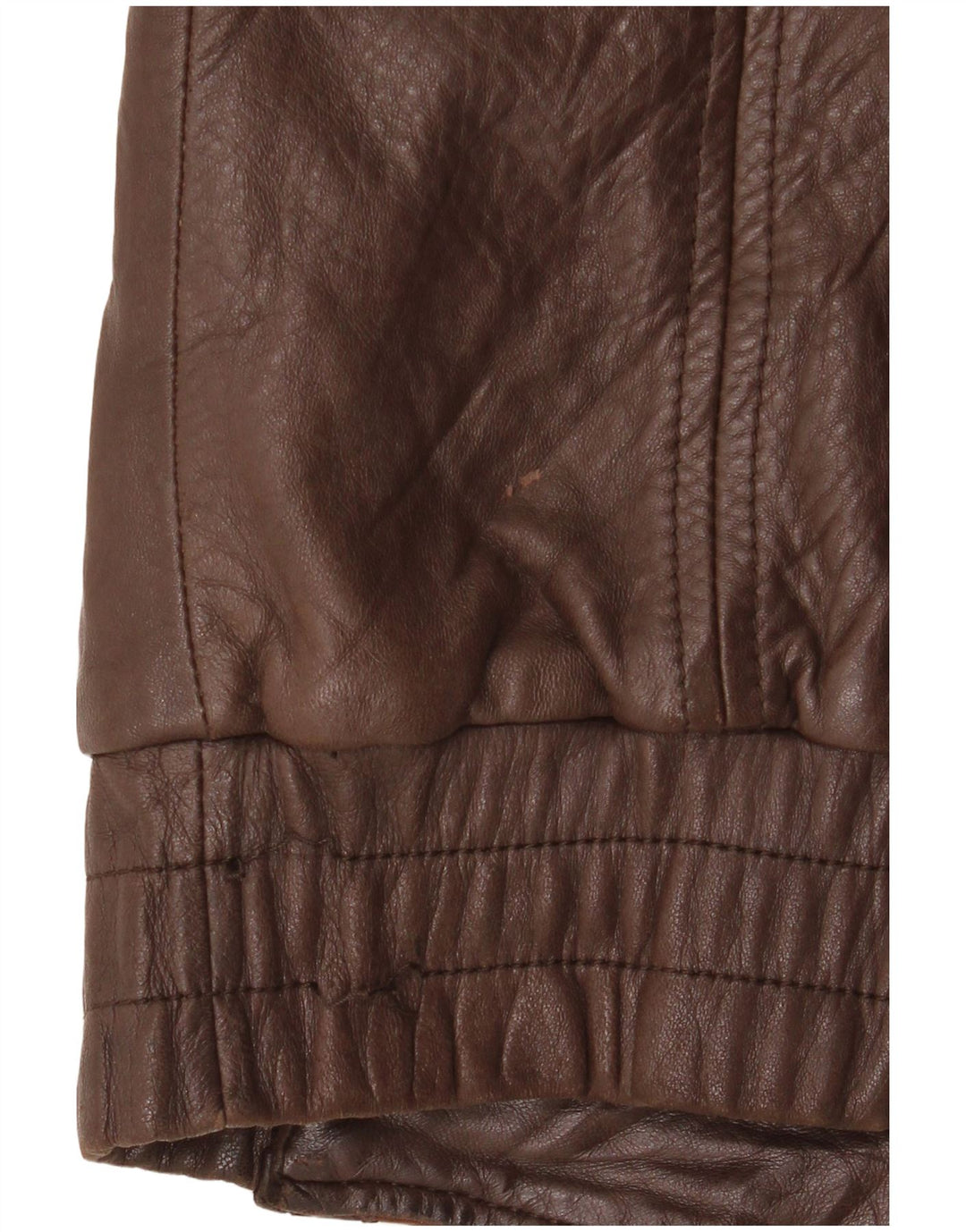 VINTAGE Damen Lederjacke UK 14 Mittelbraunes Argyle/Diamond-Leder