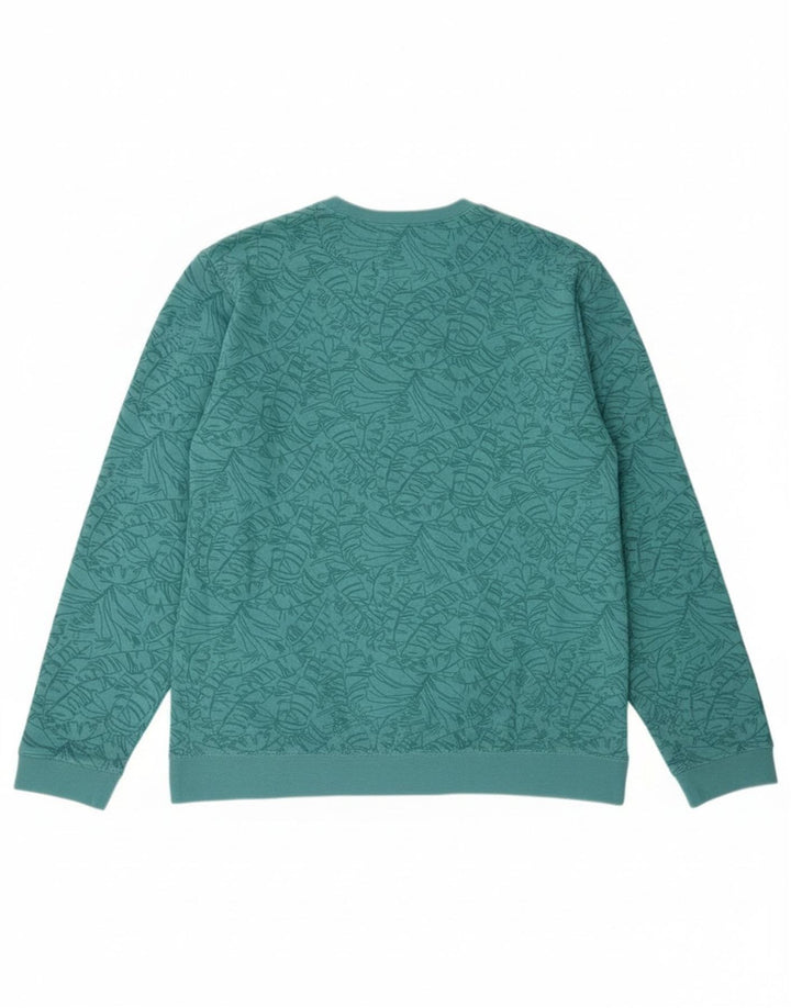 Eddie Bauer Herren-Sweatshirt-Pullover XL, grün, geblümt, Baumwolle