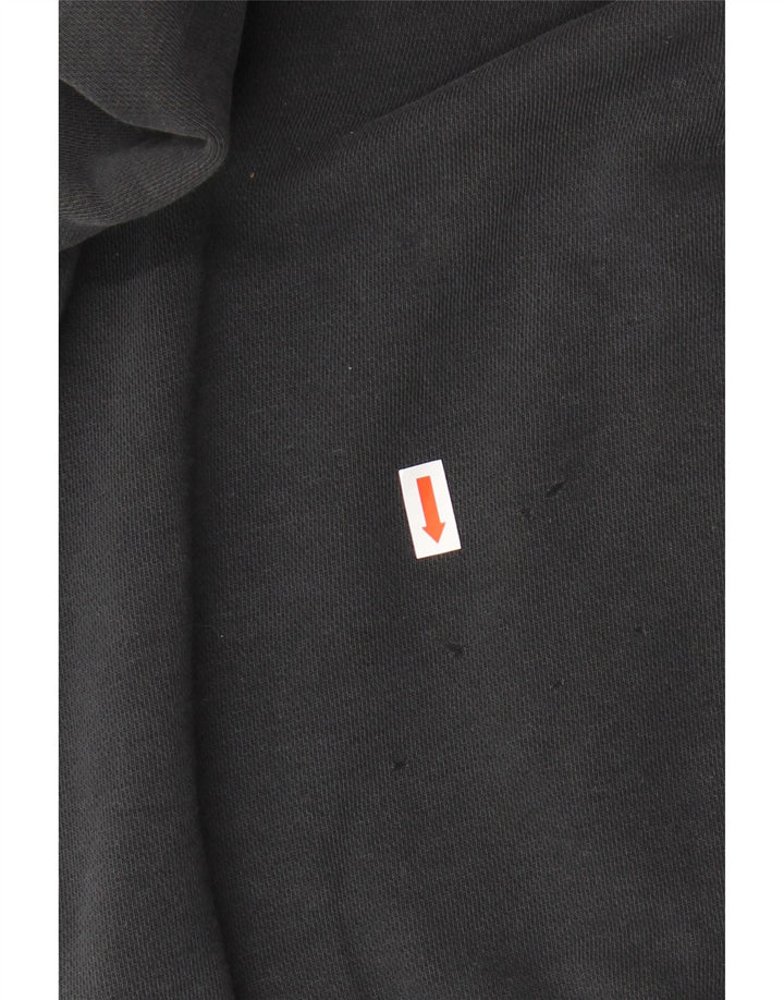 NIKE Damen Kapuzenpullover UK 14 Mittelschwarze Baumwolle