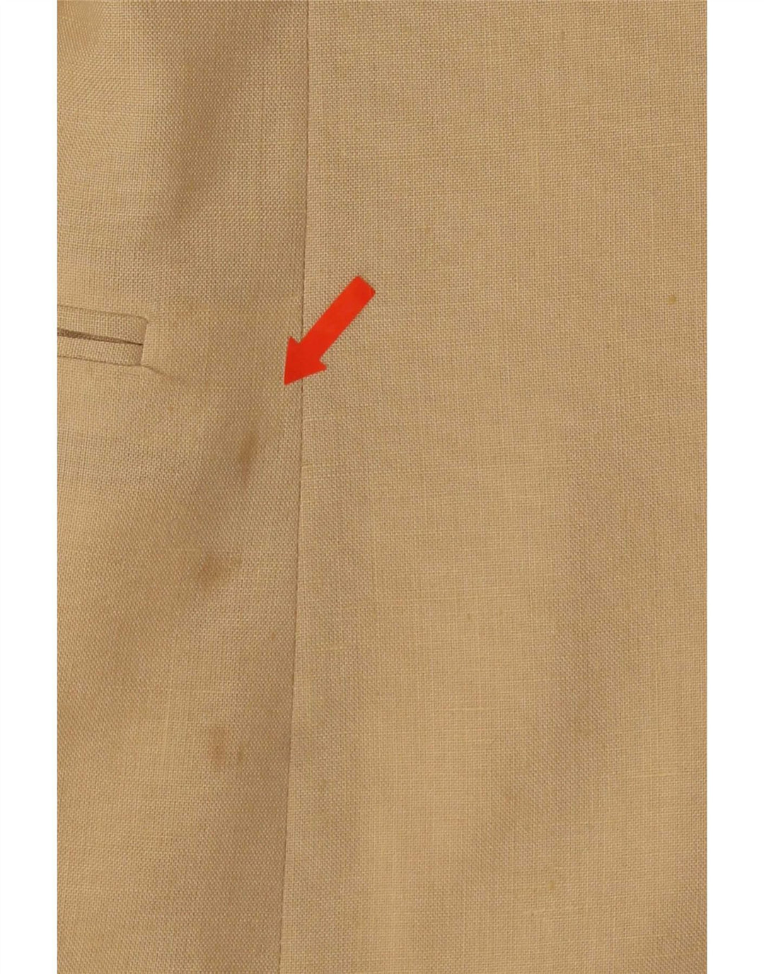 Vintage Herren 2-Knopf-Blazerjacke IT 48 Medium Beige Polyester
