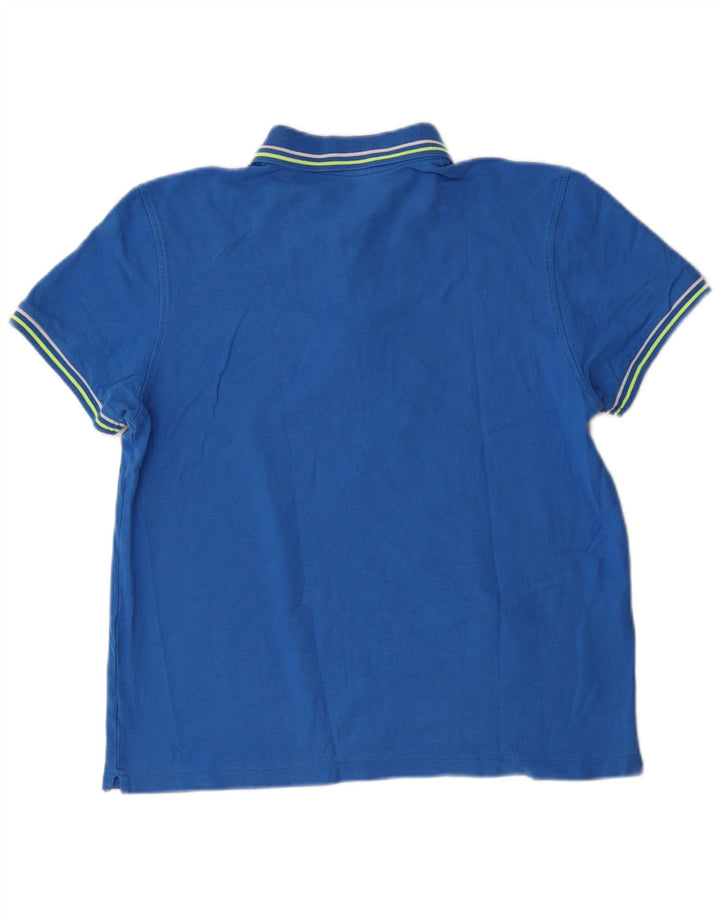 Lotto Herren-Poloshirt, klein, blau gestreift, Baumwolle