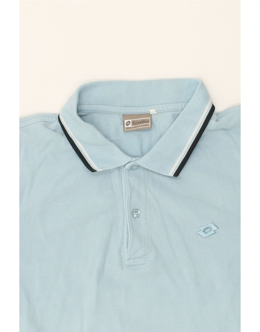 LOTTO Mens Polo Shirt XL Blue Cotton Vintage Lotto and Second-Hand Lotto from Messina Hembry 