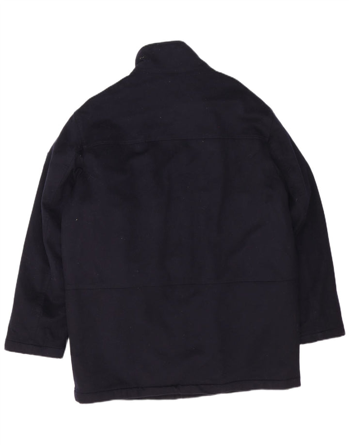 Amerigo Vespucci Herren-Windbreaker-Mantel UK 40 Large Marineblau