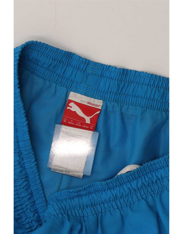 Puma Herren Graphic Sport Shorts Mittelblaues Polyester