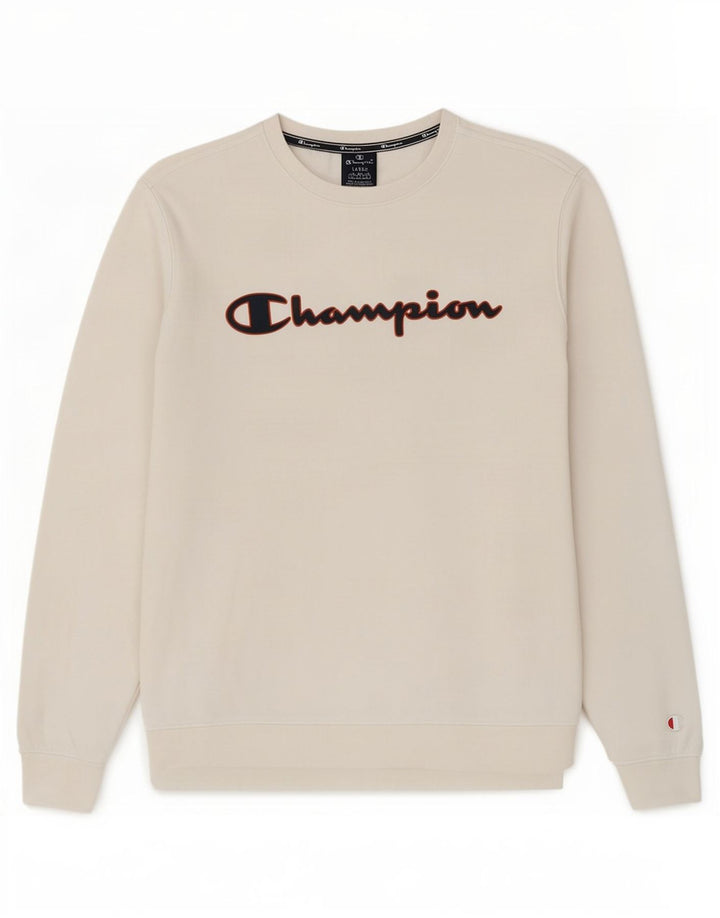 Champion Herren-Sweatshirt mit Grafik, groß, aus weißer Baumwolle
