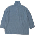 TOPSHOP Womens Oversized Zip Neck Jumper Sweater UK 10 Small Blue Vintage Topshop and Second-Hand Topshop from Messina Hembry 