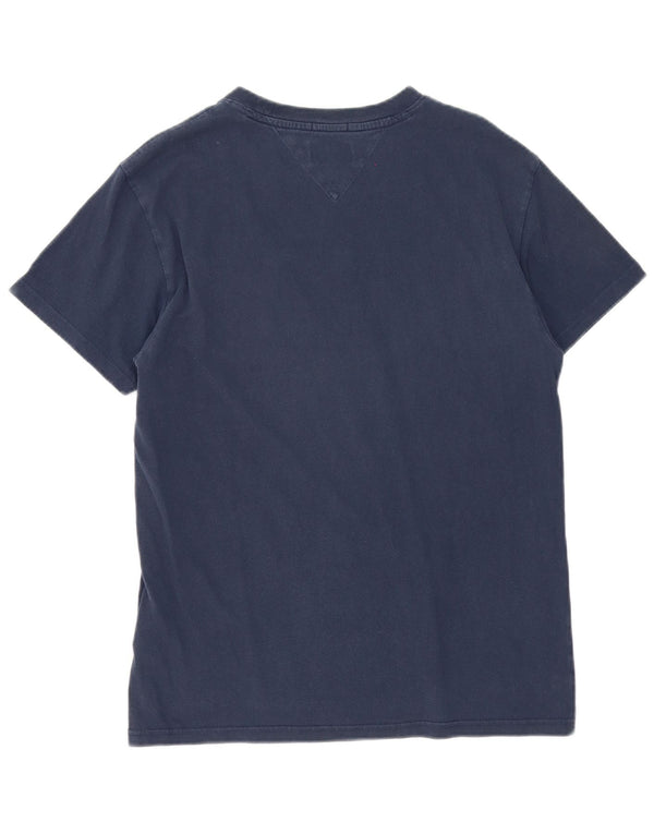Tommy Hilfiger Herren-T-Shirt mit Grafik, mittelgroß, Marineblau, Farbblock
