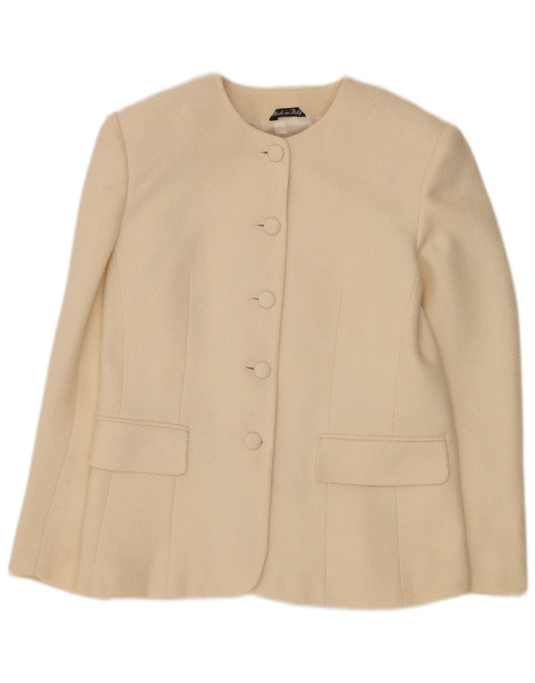 Andrea's Damen 5-Knopf-2-teiliges Rock-Set IT 46 Large W28 Beige Wolle