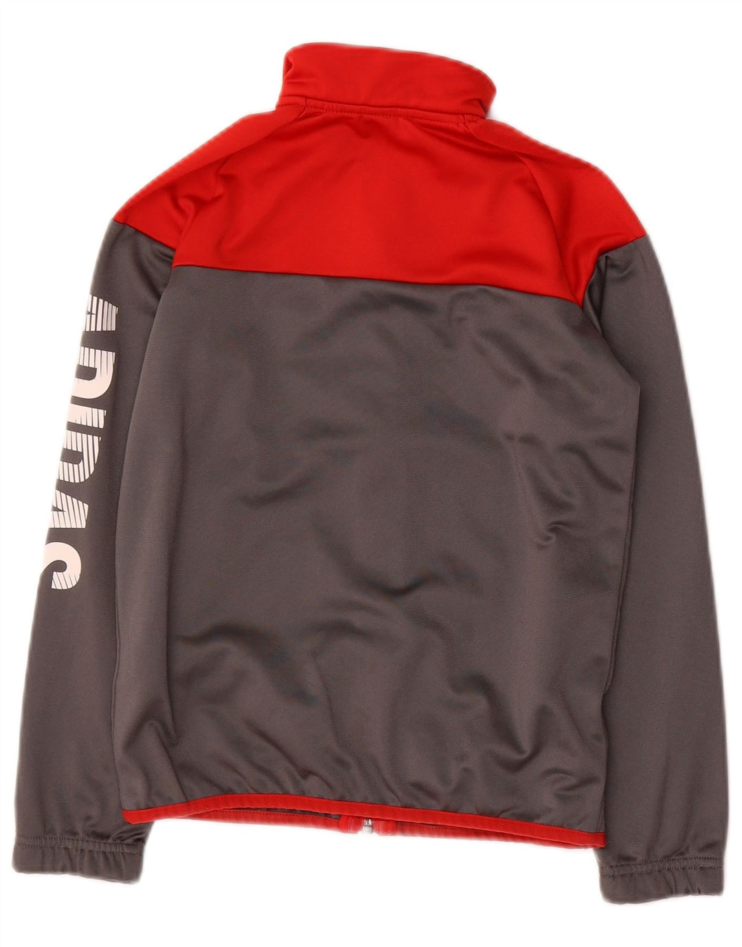 ADIDAS Jungen-Trainingsanzug mit grafischem Oberteil, 9–10 Jahre, graues Farbblockdesign