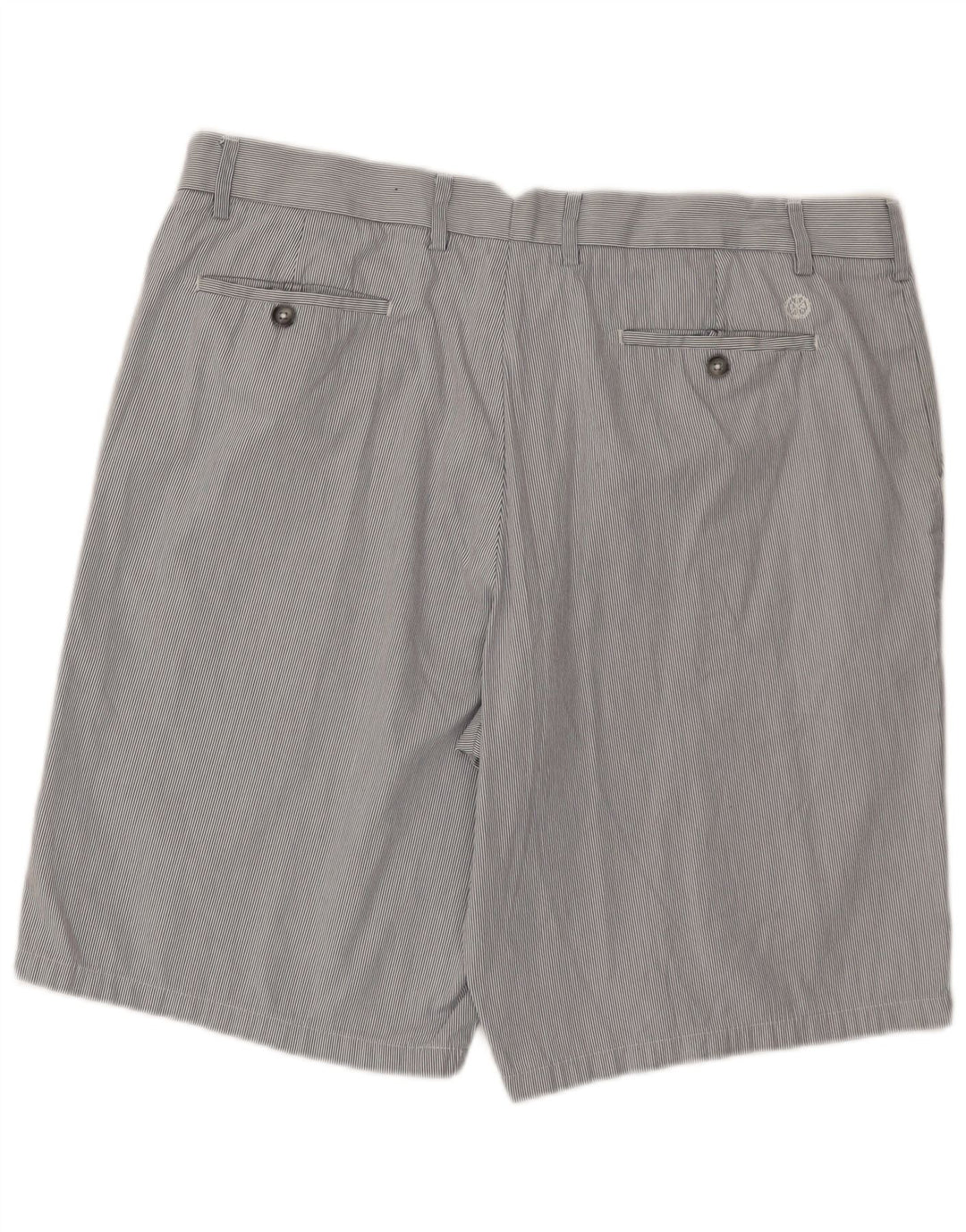 Marks & Spencer Herren-Chinoshorts W40 XL grau gestreift aus Baumwolle