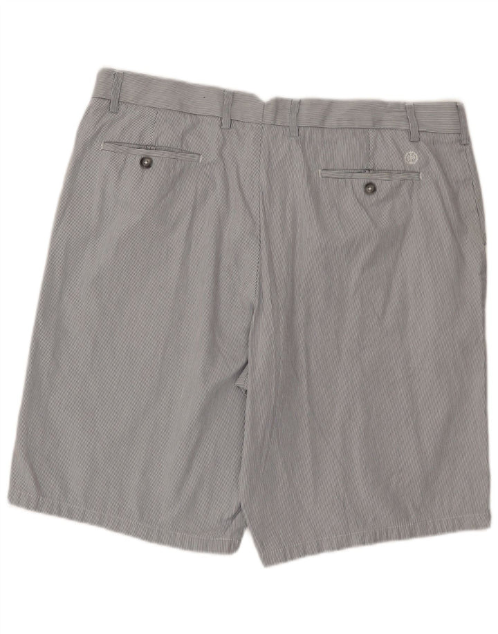 Marks & Spencer Herren-Chinoshorts W40 XL grau gestreift aus Baumwolle