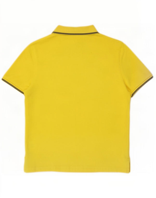 Hugo Boss Boys Polo Shirt 13-14 Years Small Yellow Cotton