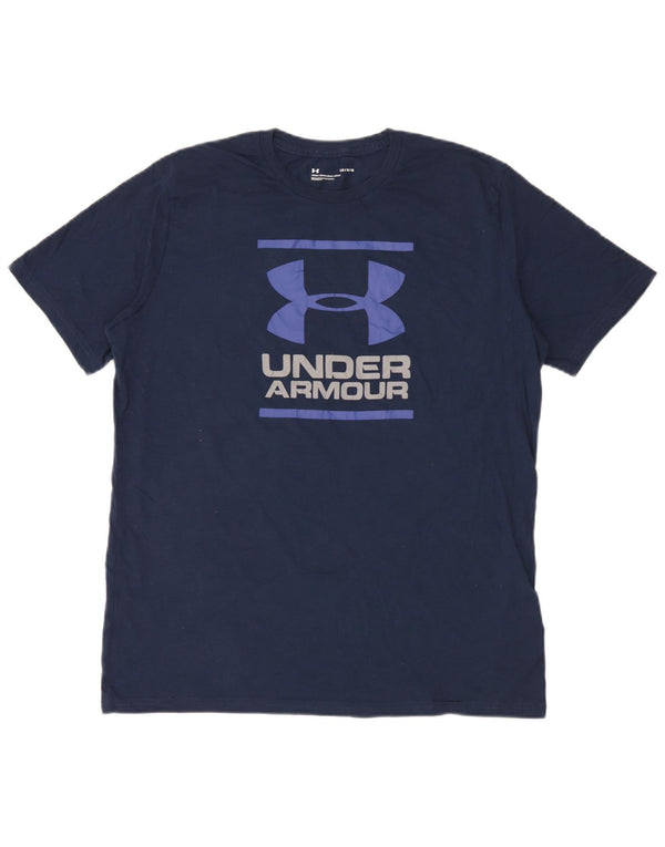 Under Armour Herren-T-Shirt mit Grafik, groß, marineblau, Baumwolle