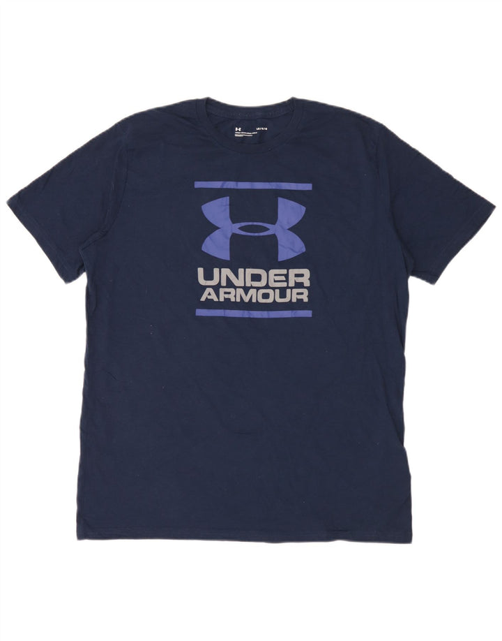 Under Armour Herren-T-Shirt mit Grafik, groß, marineblau, Baumwolle