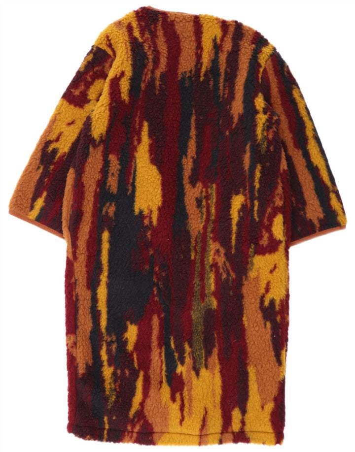 Vintage Damen-Mantel aus Kunstfell mit abstraktem Muster, Einheitsgröße, mehrfarbig