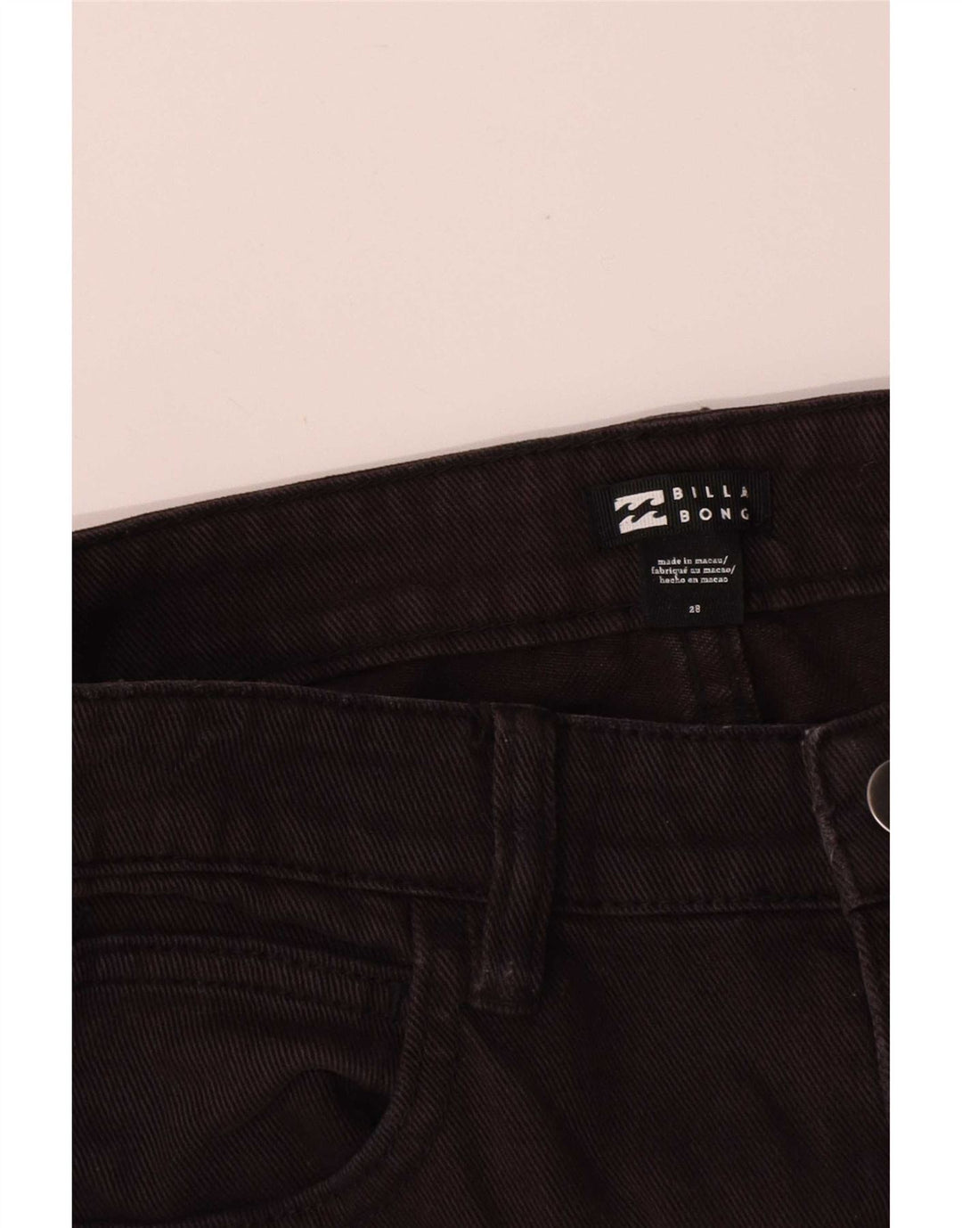 Billabong Damen Straight Jeans W28 L28 Schwarze Baumwolle