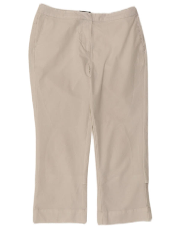 Adidas Damen Straight Chino Hose UK 10 Small W27 L26 Weiß Polyester
