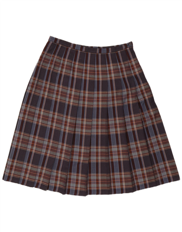 Eastex Faltenrock für Damen, Größe 18, XL, W36, braun kariertes Polyester