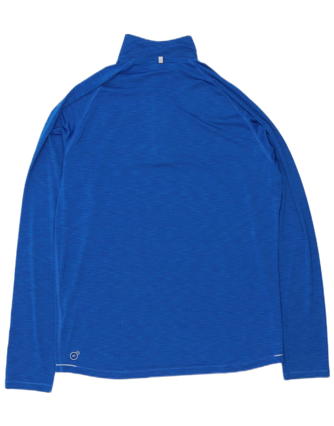 Puma Herren-Oberteil mit Reißverschluss, langärmlig, groß, blau geflecktes Polyester