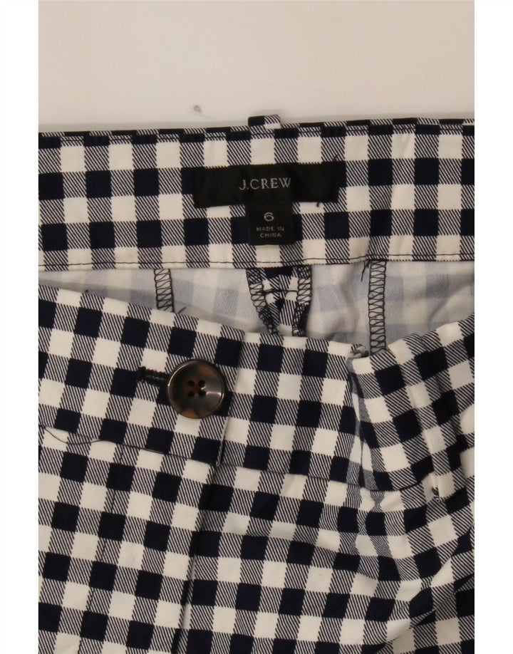 J. CREW Womens Crop Chino Trousers US 6 Medium W30 L26 Navy Blue Gingham Vintage J. Crew and Second-Hand J. Crew from Messina Hembry 
