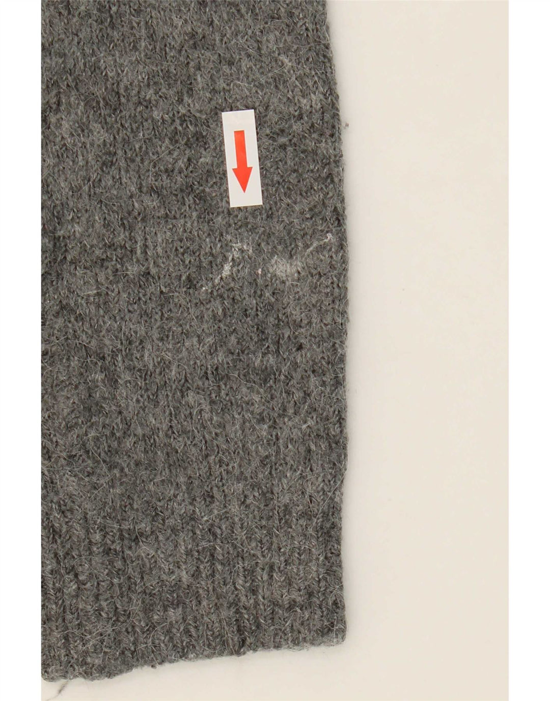 Zara Damen Pullover mit grafischem V-Ausschnitt, Gr. 10, Größe S, Grau