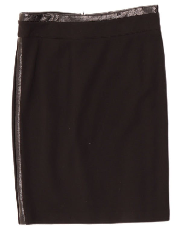 Guess Gerader Damenrock Medium W28 Schwarze Viskose