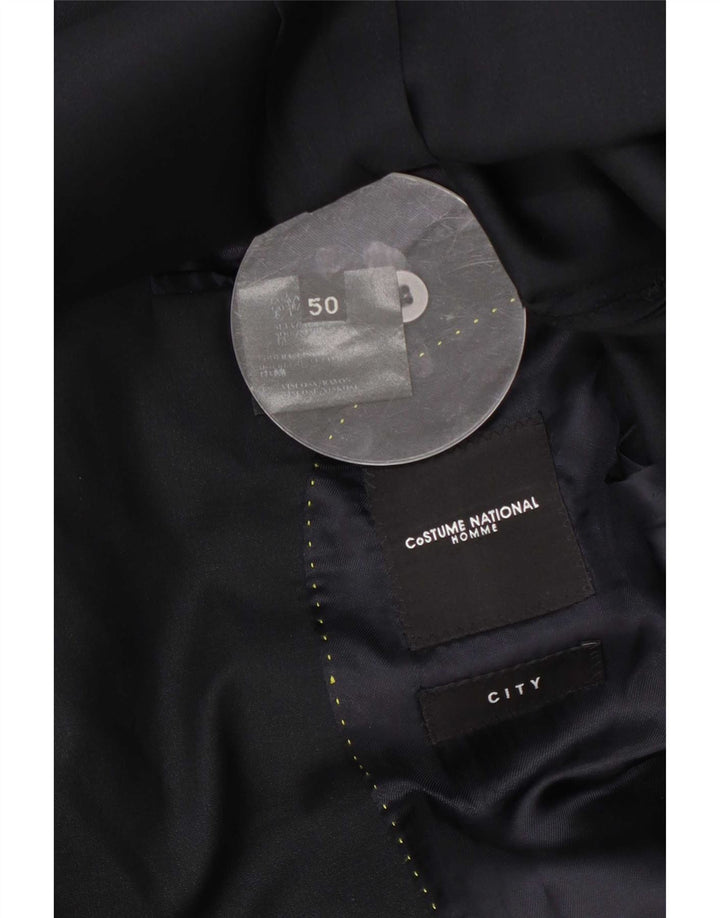 Costume National Herren-Blazer mit 2 Knöpfen, IT 50, große schwarze Wolle