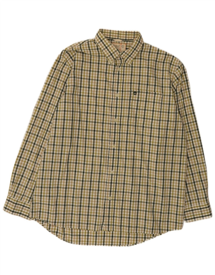 Timberland Herrenhemd XL Green Gingham Cotton