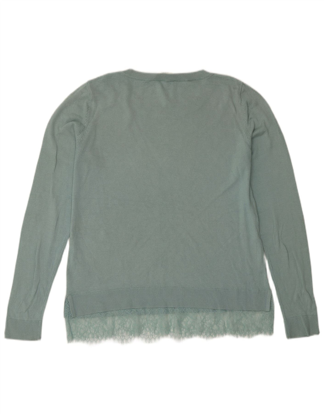 Oasis Damen-Pullover mit U-Boot-Ausschnitt, UK 14, mitteltürkisfarbene Baumwolle
