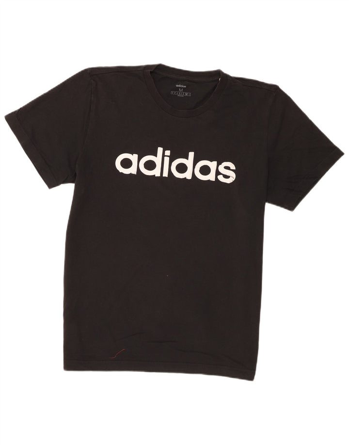 Adidas Herren Grafik T-Shirt Top Medium Schwarz Baumwolle