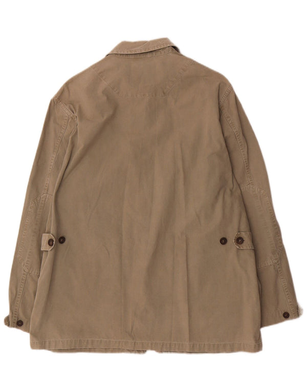 Think Pink Herren-Utility-Jacke UK 34 XS Khaki Baumwolle