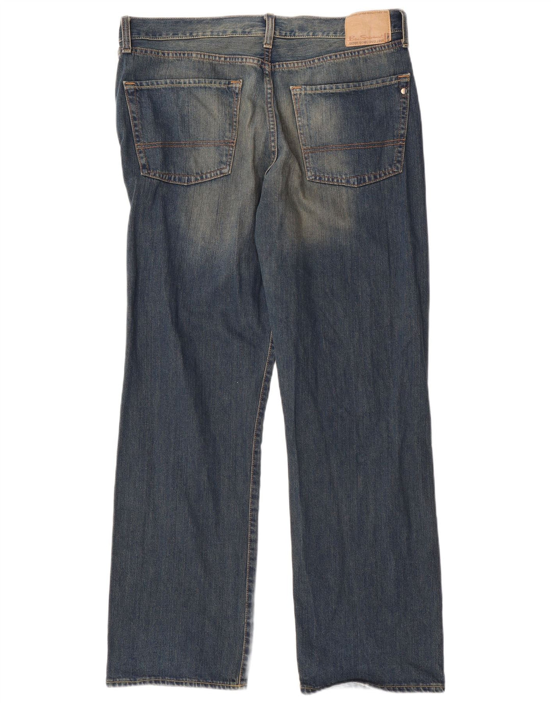 BEN SHERMAN Herren Straight Jeans W36 L32 Blaue Baumwolle
