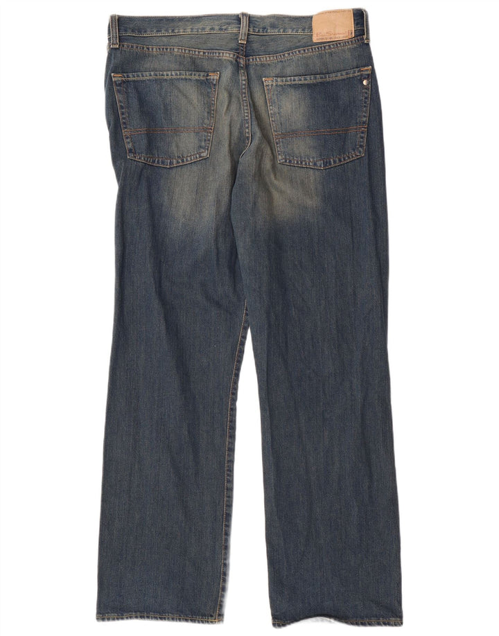 BEN SHERMAN Herren Straight Jeans W36 L32 Blaue Baumwolle
