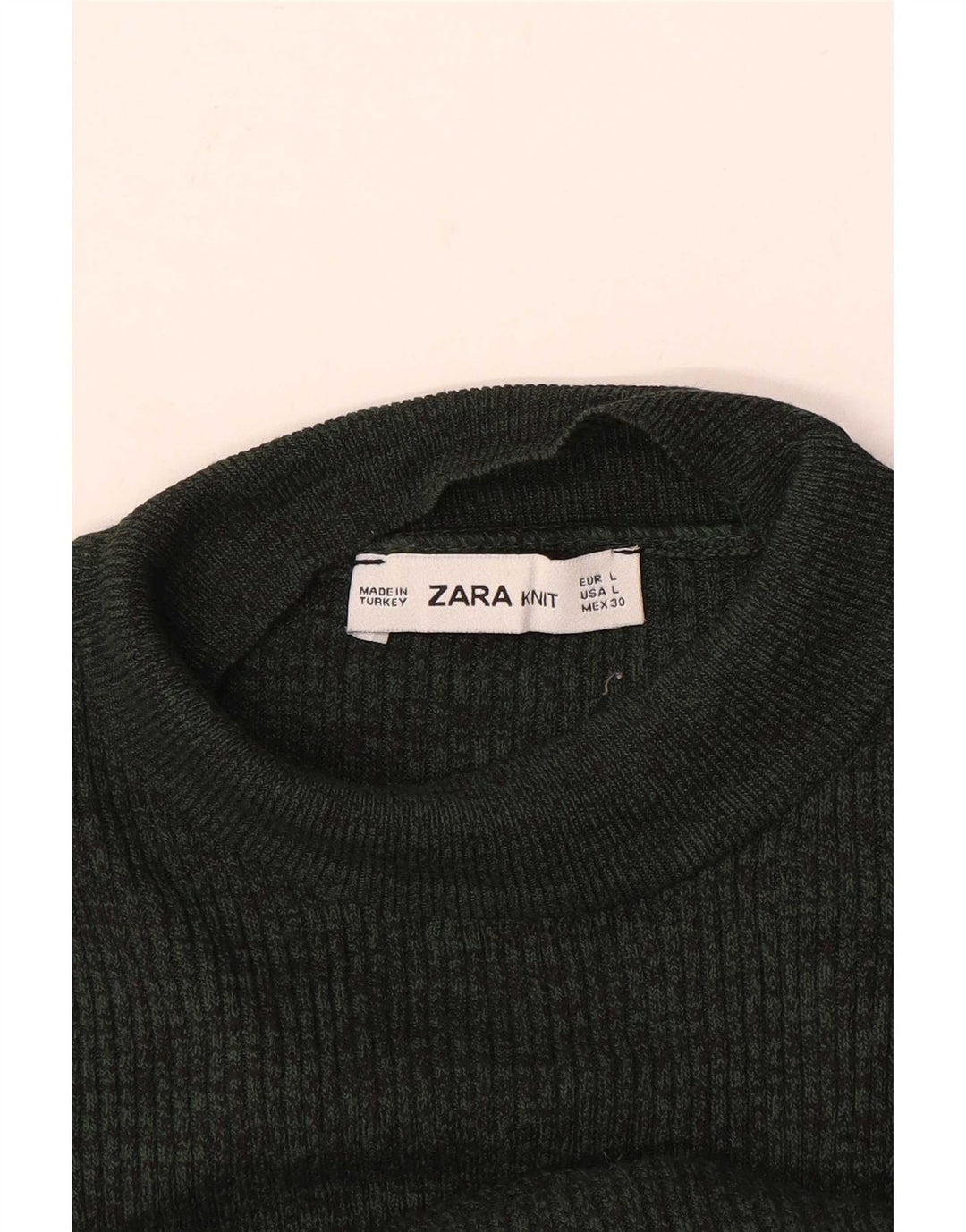 Zara Damen-Pullover mit Rollkragen, Gr. 14, Khaki