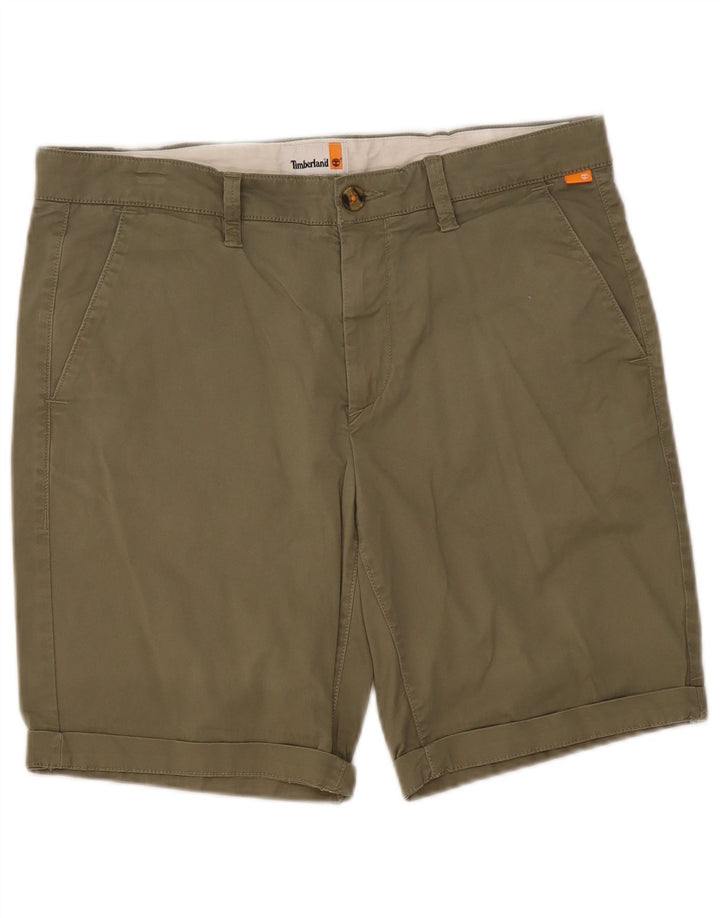 Timberland Herren Chinoshorts W33 Medium Khaki Baumwolle