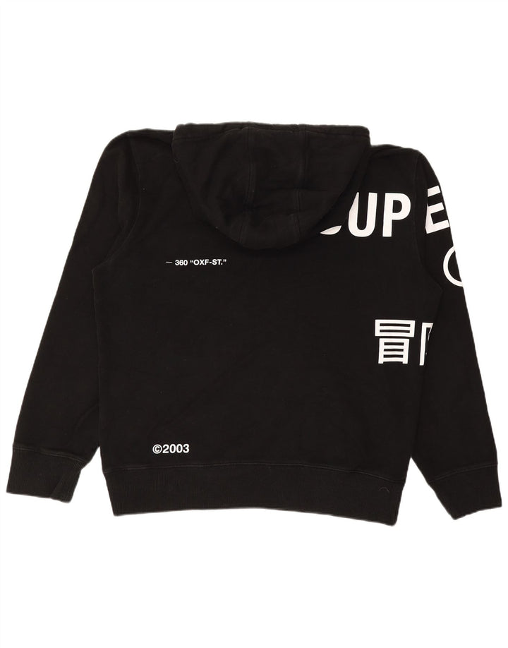 SUPERDRY Herren Graphic Hoodie Pullover XL Schwarz Baumwolle