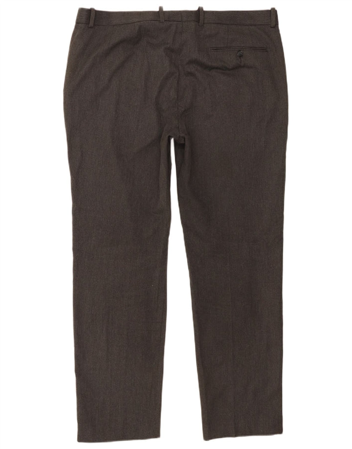 Marks & Spencer Herren Slim Fit Chinohose W38 L31 Grau Polyester
