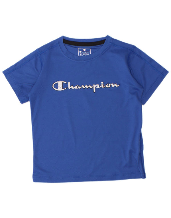 Champion Boys Graphic T-Shirt Top 3-4 Years 2XS Blue Polyester