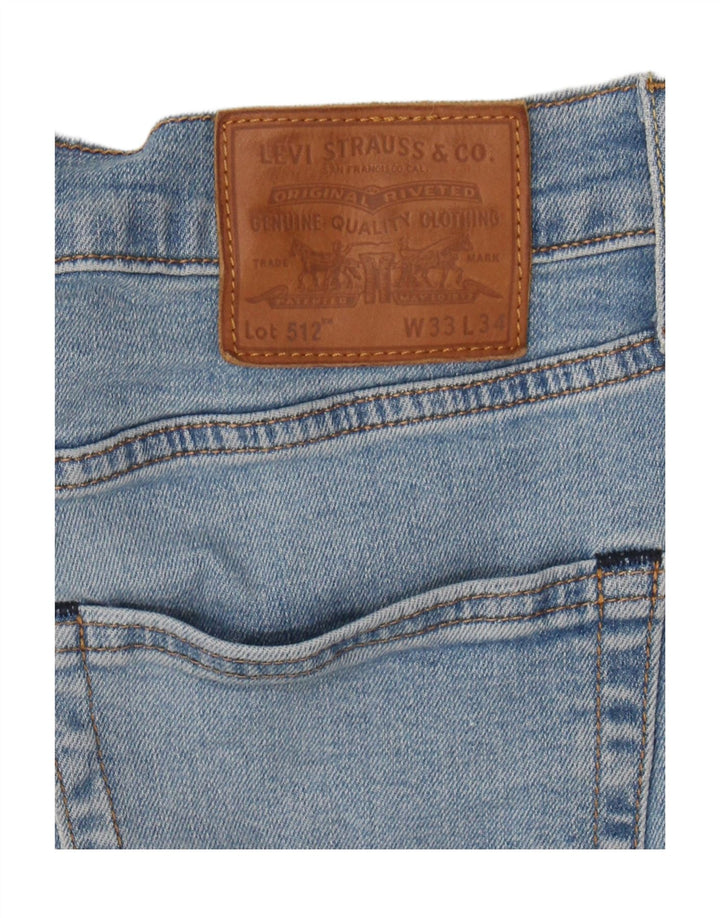 Levi's Damen 512 Slim Tapered Jeans W33 L34 Blaue Baumwolle
